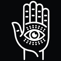 Braille Day vector of an eye in a hand 