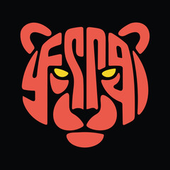 Tiger logo T-shirt design