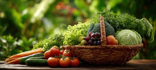 Fresh Harvest - A Basket Overflowing with Natures Bounty.