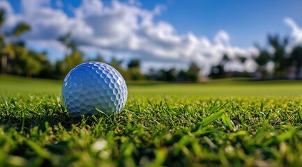 Fototapeta premium Golf ball on green