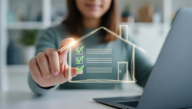 Virtual house hunting checklist complete for new property purchase online