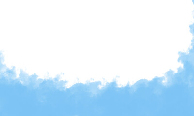Blue fluffy clouds Frame PNG