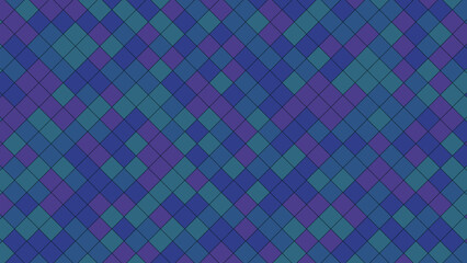 Abstract geometric pattern with interlocking diamonds in shades of blue and purple.