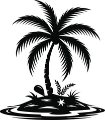 Palm tree vector 