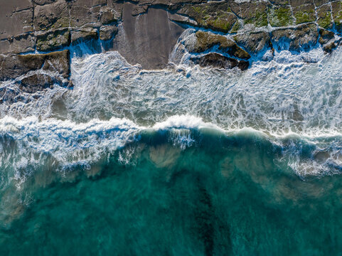 Aerial Ocean Views Along the Coast of Kalbarri National Park, Western Australia