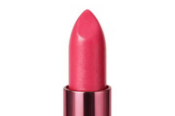 Pink lipstick tube showcasing cosmetic beauty product for woman's makeup, applying vibrant lip color