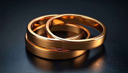 Glowing Triple Ring Design Forming Solid Central Core in Firefly Style