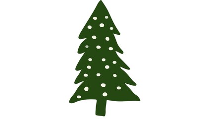 Christmas Tree Vector Illustration | Festive Holiday Decoration | New Year Celebration Design
