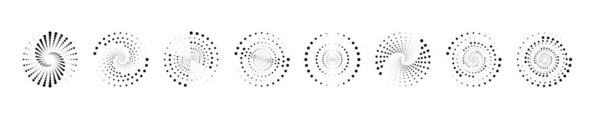 Dotted circular frame vector with gradient effect, composed of random halftone dots. Available as PNG. Ideal for creative design projects and print materials.