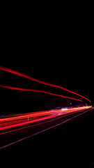 lights of cars with night. long exposure