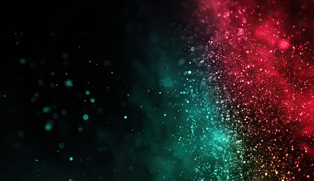Abstract vibrant particle explosion