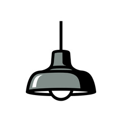 kitchen light icon on White Background Vector Art Illustration on white background.