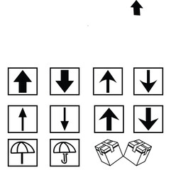 Direction Arrow & Shipping Instruction Symbols Vector Set