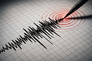 Seismograph recording seismic waves from an earthquake