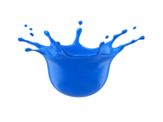 Blue liquid splash with dynamic motion isolated on transparent background vibrant color fluid shape abstract design creative energy modern art clean fresh energetic