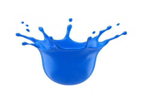 Blue liquid splash with dynamic motion isolated on transparent background vibrant color fluid shape abstract design creative energy modern art clean fresh energetic - Powered by Adobe
