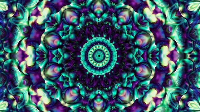 Vibrant colorful mandala patterns abstract decorative design digital surrealism