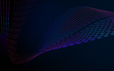 Abstract digital wave lines background sound frequency equalizer