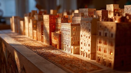 Model city buildings