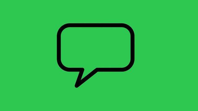 A vibrant speech bubble floating on a lively green backdrop perfect for adding your own message or quote Animated