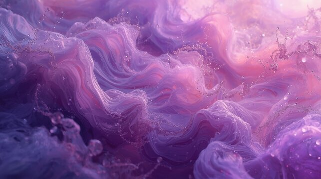 Abstract swirling purple and pink smoke or ink cloud - Powered by Adobe