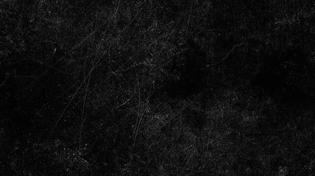Fast motion background with black and white grunge texture. Vintage looping film strip background. 4K reel clutter old tv grain noise frame. Videotape texture overlay with scratches and dirt stains.