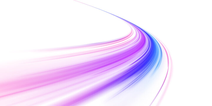 Database fast data transfer acceleration.Vector PNG. Luminous neon waves and sparkling colored spiral sparks. Colored shiny sparks of spiral wave. Curved bright speed line swirls.	