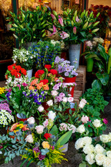 Flower shop on the street 