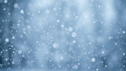 Gentle snowfall in soft illumination, evoking quiet winter mood.