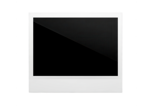 Instant photo frame isolated on transparent background - Powered by Adobe