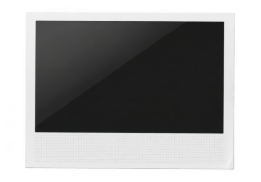 Instant photo frame isolated on transparent background