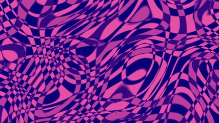 Abstract geometric pattern with navy and pink hues in a mesmerizing optical illusion design.
