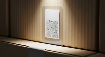 Smart package tracking with modern circuit board label design for logistics and shipping solutions now