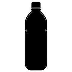 Black Water bottle Vector