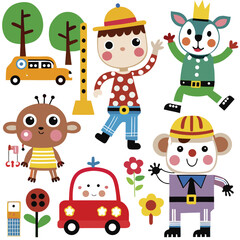 Fototapeta premium cute cartoon illustration Artwork