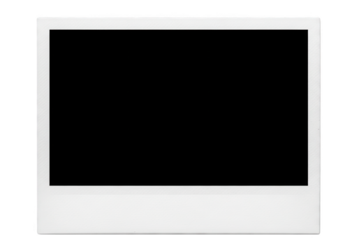 Instant photo frame isolated on transparent background