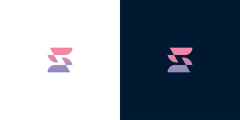 Abstract logo designs in soft gradient colors, showcasing modern elegance and minimalist appeal
