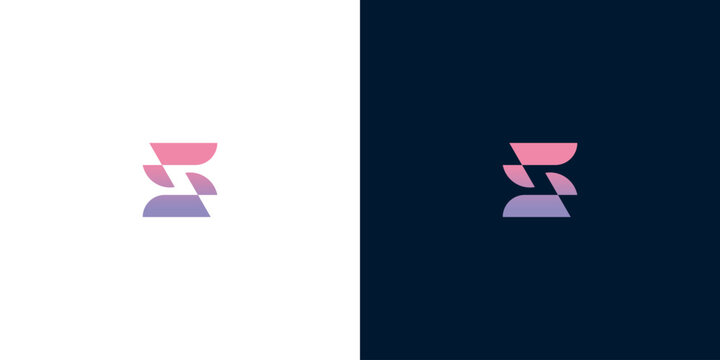 Abstract logo designs in soft gradient colors, showcasing modern elegance and minimalist appeal