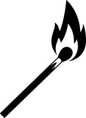 Burning matchstick icon