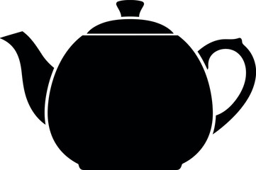 Black teapot silhouette icon