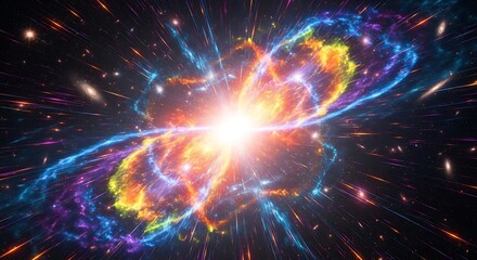 Cosmic explosion vivid illustration of a stellar event in deep space