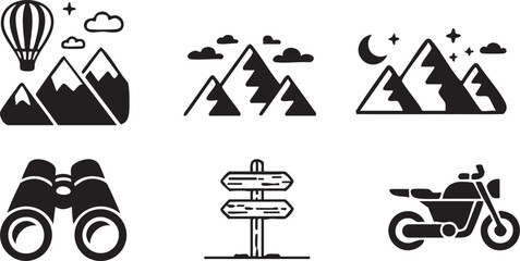  Mountain Activity Signs and Symbols