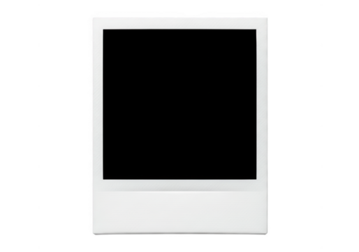 Instant photo frame isolated on transparent background