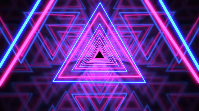 VJ Loop - Neon Cyber Room - Cyan & Magenta -  4K 30sec 60FPS Seamless Futuristic neon room with pulsing lights for lo-fi, DJ/VJ, club visuals, YouTube, meditation. Seamless, royalty free, no text/peop