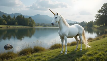 white horse in the field