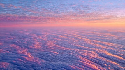 Sunrise above cloudscape