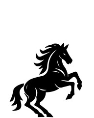 black horse vector illustration