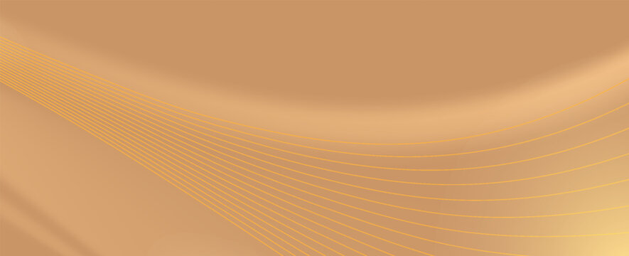 Abstract gold lines background with light effects. vector illustration