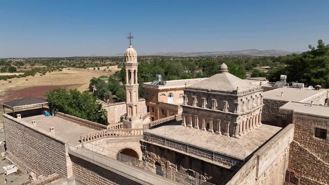 Mor Gabriel Monastery Drone Video, Midyat Mardin, Turkiye (Turkey)
