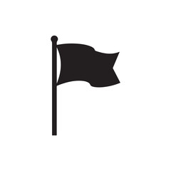 Beach flag silhouette vector flat illustration design on white background